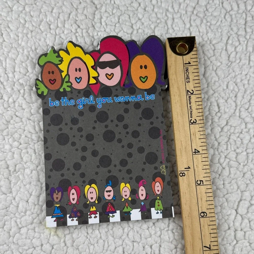 Vintage 2000 2 GRRRLS Inc Notepad‎ Be The Girl You Wanna Be Y2K Stationery 13624